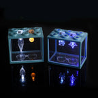 Acuario LED decorativo pequeño para mascotas por Happy Pets LS, con iluminación brillante y diseño colorido para acuarios.