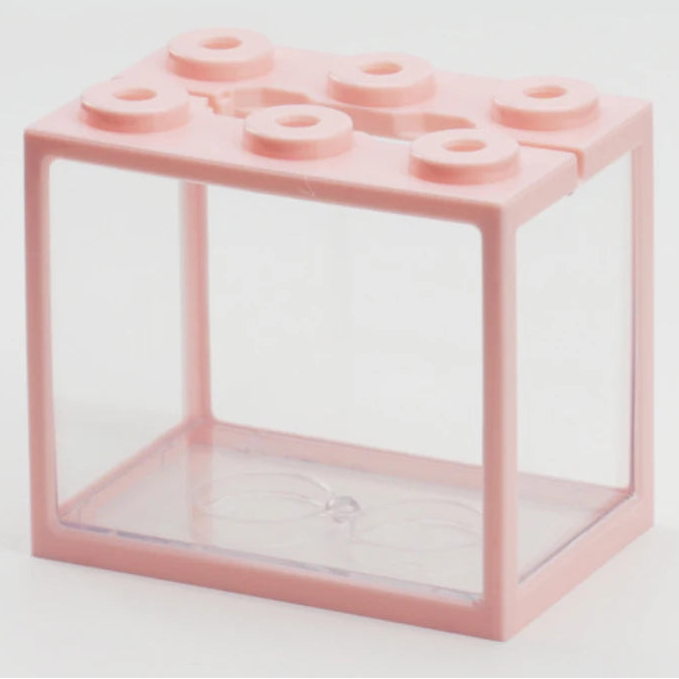 Acuario mini decorativo con luces LED de la marca Happy Pets LS, ideal para decorar acuarios pequeños con estilo y luz.