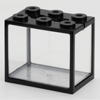 Acuario LED decorativo pequeño de Happy Pets LS con plantas y decoraciones para peces en un entorno acuático.